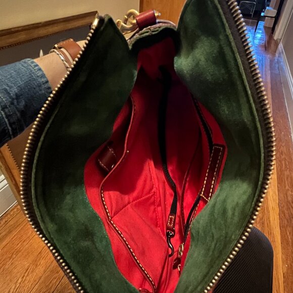 Dooney & Bourke *rare red leather* Florentine Micro Satchel - Picture 8 of 8